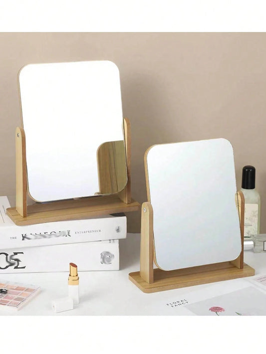 Specchio da toeletta in legno minimalista,