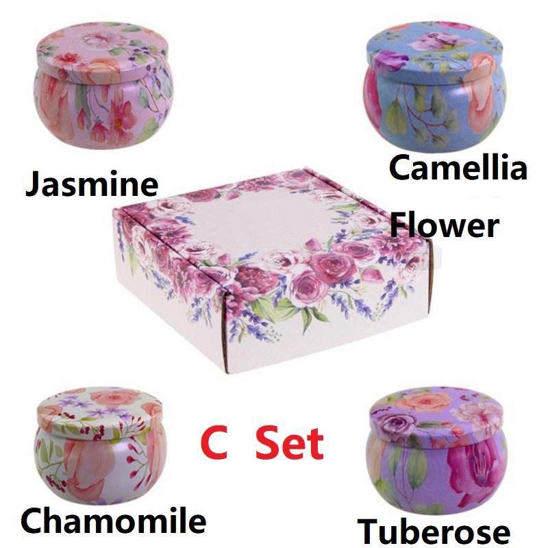 4 Pezzi ✨ Set di Candele Profumate Eleganti – Regalo Perfetto e Decorazione Unica 🎁