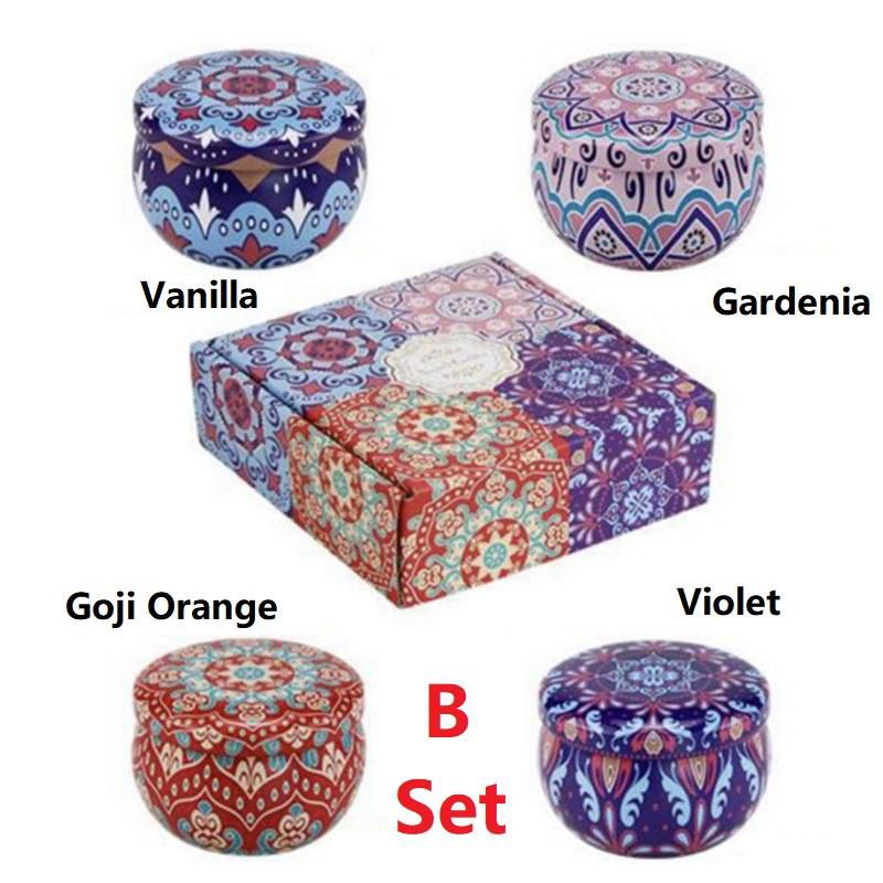 4 Pezzi ✨ Set di Candele Profumate Eleganti – Regalo Perfetto e Decorazione Unica 🎁