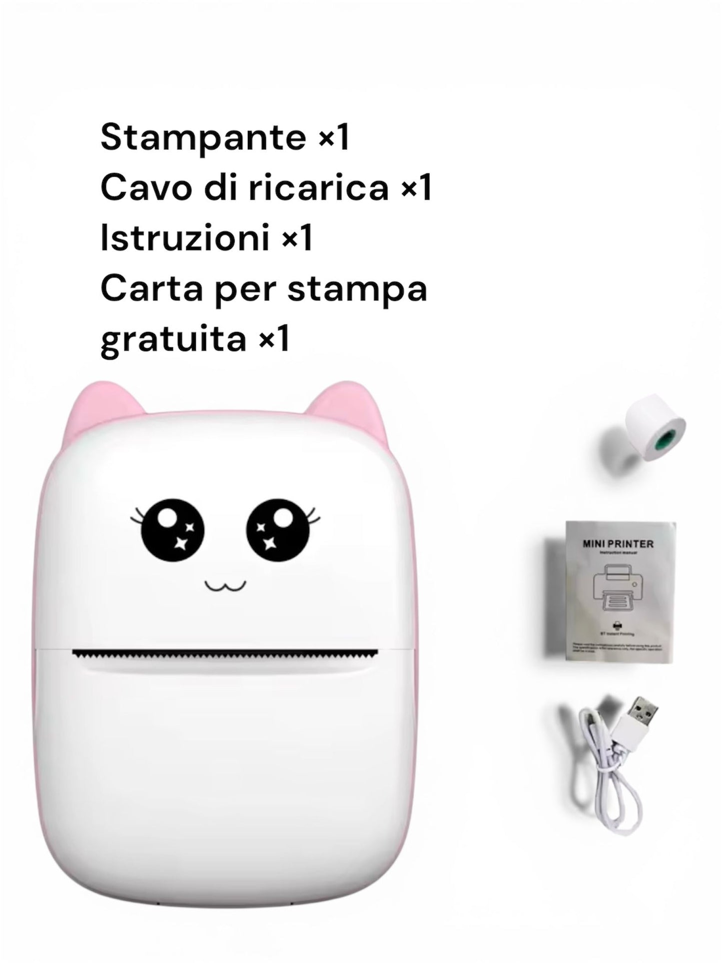 Stampante Termica Portatile Mini – Senza Inchiostro | Stampa da App per Foto, Note e Etichette 📸✨