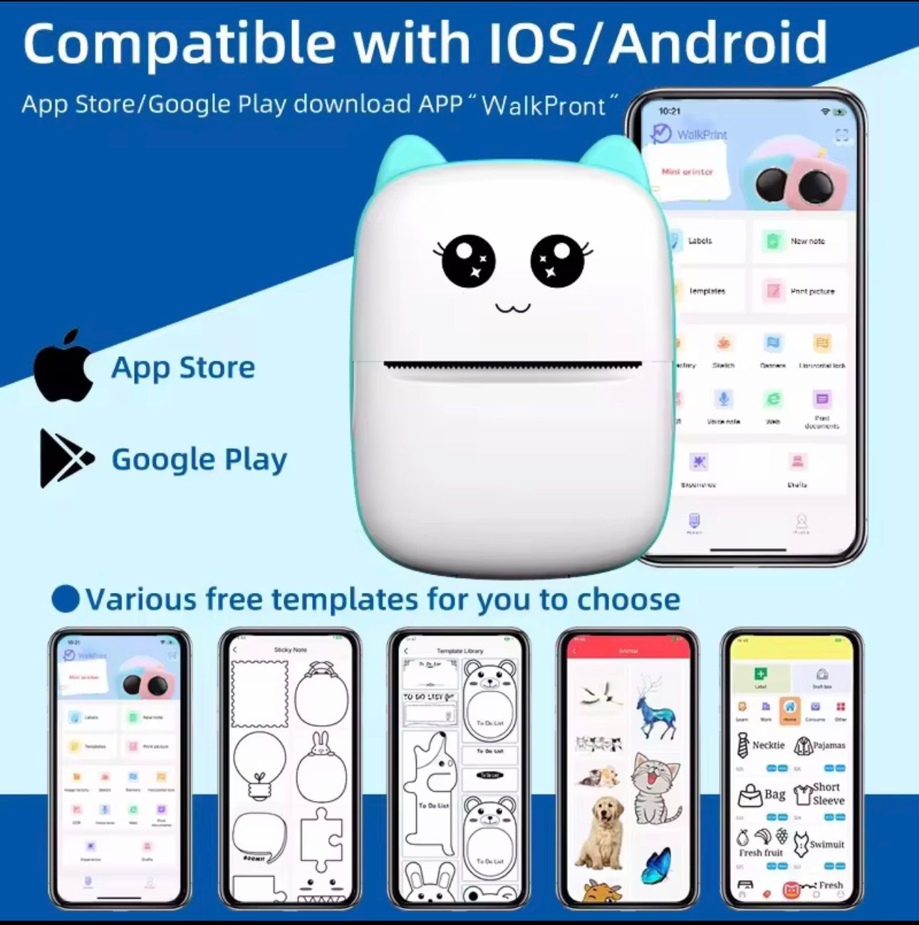 Stampante Termica Portatile Mini – Senza Inchiostro | Stampa da App per Foto, Note e Etichette 📸✨