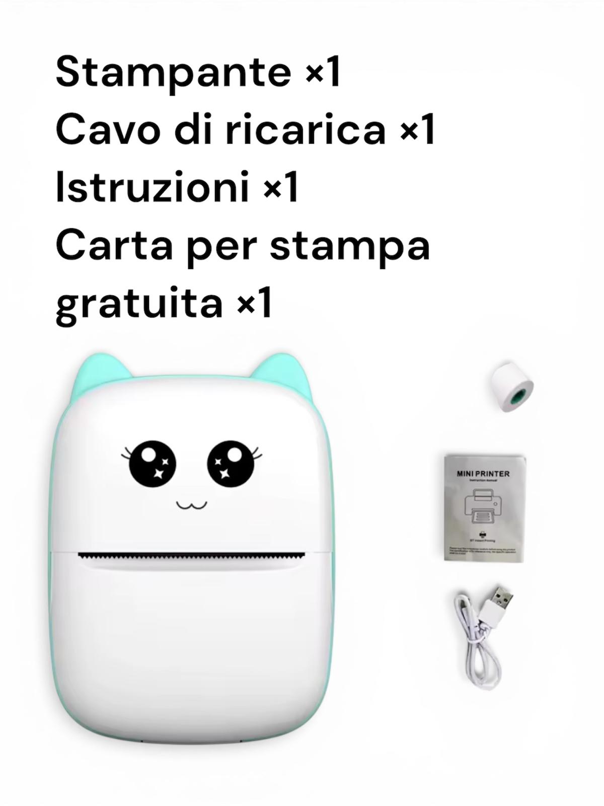 Stampante Termica Portatile Mini – Senza Inchiostro | Stampa da App per Foto, Note e Etichette 📸✨